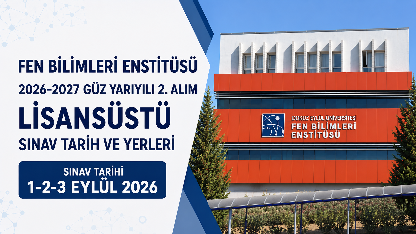 2026/2027 Öğretim Yılı Güz Yarıyılı 2. Alım Lisansüstü mülakat sınav tarihleri ve salonları